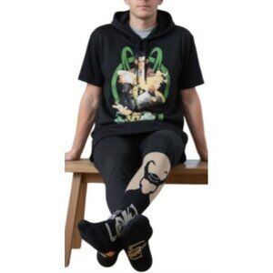 Marvel Studios Disney+ LOKI Variant Adult S/S Hoodie (XL) + 1 Pair Socks - NEW